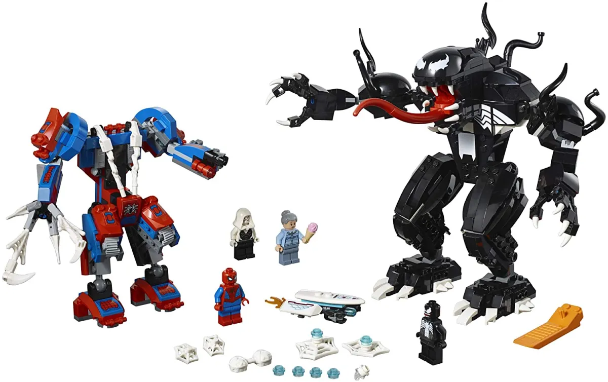 LEGO Superhero Marvel Spider Mech Vs. Venom 76115 Bộ xây dựng đồ chơi hành  động với