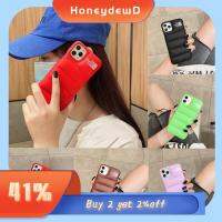 HONEYDEWD ครึ่งห่อ กรอบ TPU อ่อน การออกแบบป้องกันการหล่น เคสโทรศัพท์ เคสปักเป้า สำหรับ iPhone Series ปกมือถือ