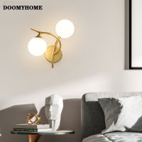 DOOMYHOME นอร์ดิกโคมไฟของตกแต่งบ้านผนัง LED ที่ทันสมัยสำหรับห้องนั่งเล่นห้องทำงานบริเวณข้างเตียงในห้องห้องนอน Lampu Penerangan Rumah AC90-260V