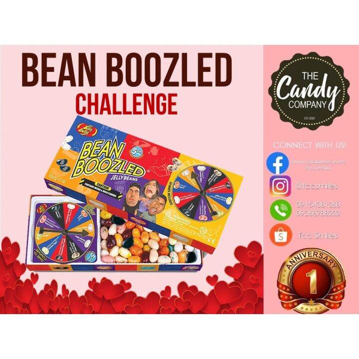 Bean Boozled jelly beans challenge with spinner and without spinner