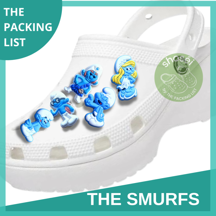 Smurfs jibbitz crocs for kids girls Jibbitz dwarfs smurf movie crocs