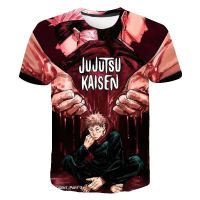 Cartoon Unisex New Summer Japanese Anime Jujutsu Kaisen 3D Printing T Shirts Casual Fashion Round Neck Short Sleeve T-Shirt