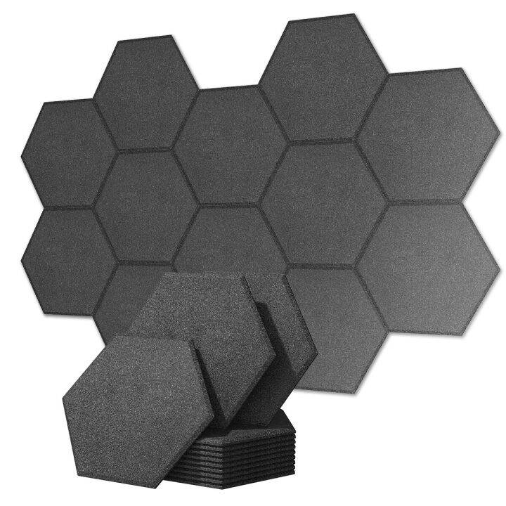 12Pcs Acoustic Cotton Soundproof Foam Pad Wall Recording Studios