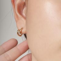 (Silver925)Bloomsnoon ต่างหูห่วง Sweet Heart Hoop Earrings