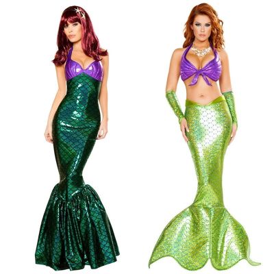 ♀ Halloween Costume Adult Role-playing Mermaid Princess Dress Sexy Wrapped Dress COSPLAY Costume 3335