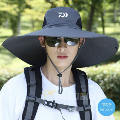 [hot]2023 Daiwa Outdoor Sunshade Hat, Large Brim, Mens Mountaineering Hat, Fishing Hat, Summer Sun Hat, Mens Foldable Sunscreen Hat