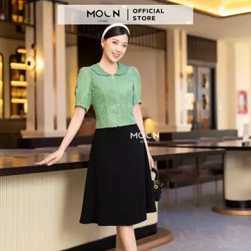 Set Áo Ký Giả Nữ Kèm Chân Váy Xếp Ly Hai Lớp NK Fashion Chất Vải