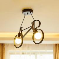 Bicycle Shape Chandelier Metal Iron Pendant Lights Childrens Room Lamp Creative Art Lighting Durable Fashionable Chandelier