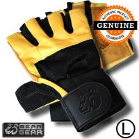 BEARGEAR ถุงมือผลิตขึ้นจากหนังวัวแท้ Power Gym Leather Gloves