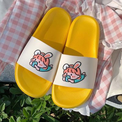 Women Summer Slippers Sandals Beach Slides Flip Flops Little Fairy Thick Soled Boys Girls Uni Bathroom Shoes Zapatillas Mujer
