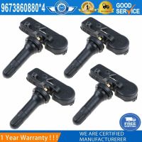 9673860880 433MHZ TPMS เซนเซอร์วัดแรงดันลมยาง4ชิ้นสำหรับเหมาะกับซีตรอง C4เปอโยต์