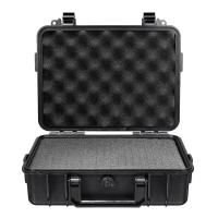 3size Waterproof Hard Tool Case Bag Storage Box With Sponge Black Carry Camera Lens Photography Toolbox Portable Suitcase