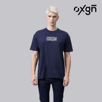 OXGN Logo Regular Fit Graphic T-Shirt for Men (Navy Blue)frd