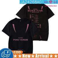 K-Pop Star เสื้อแขนสั้นเสื้อยืดพิมพ์ภาพสีดำ2022คอกลมเวิลด์ทัวร์คอนเสิร์ตเสื้อพิมพ์ลายสำหรับผู้ชายผู้หญิง