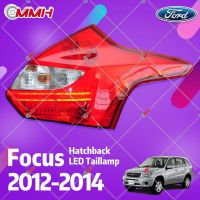 Ford Focus แฮทช์แบค 2012-2014 MK2.5 MK3.5 MK3.0 LED เสื้อ​ไฟท้าย ไฟท้าย​แต่ง ไฟท้ายไฟเบรค​ ไฟเลี้ยว Taillamp Taillight ไฟท้าย​ พร้อมทับทิม ไฟท้ายกันชนหลังสําหรับ​ ทับทิมในฝาท้ายไฟท้าย ไฟเบรก ไฟสัญญาณเตือน