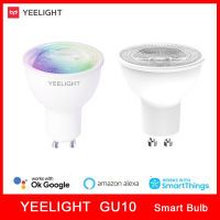 Yeelight GU10สมาร์ทหลอดไฟ LED ที่มีสีสัน Dimmable โคมไฟสมาร์ท App ควบคุมสำหรับ Google ผู้ช่วย Alexa SmartThings 4.5วัตต์220โวลต์