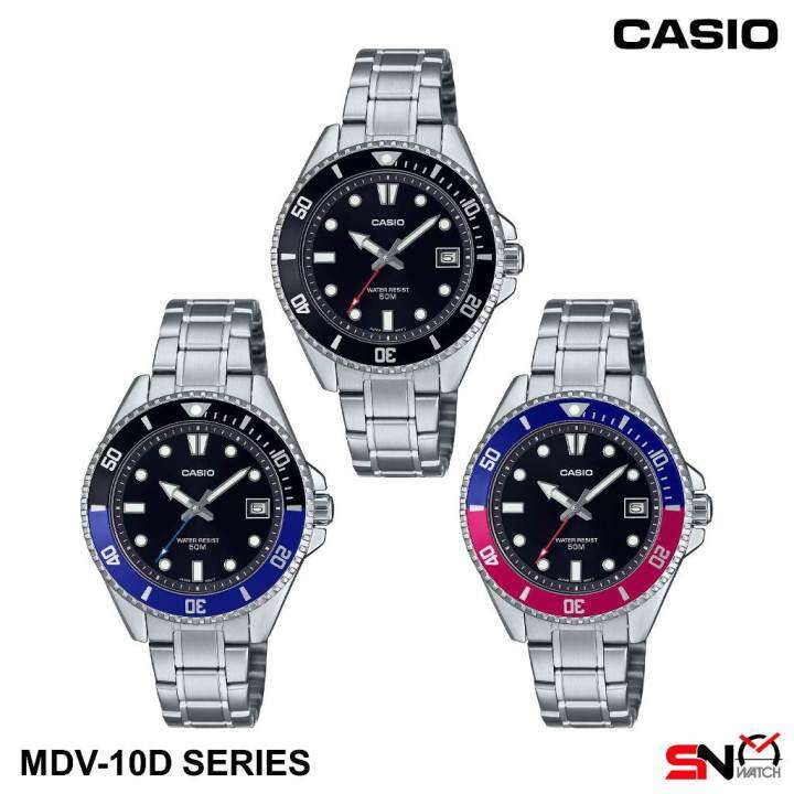 Casio Duro Series MDV10 MDV10D Date Display Stainless Steel Band