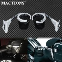 Motorcycle Chrome Rear Cup Holder Drink Bottle Carrier For Harley Tou Electra Glide Road Glide CVO Ultra Limited 1998-2013