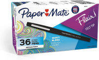 Paper Mate Felt Tip Pens | Flair Marker Pens, Medium Point, Black, 36 Count