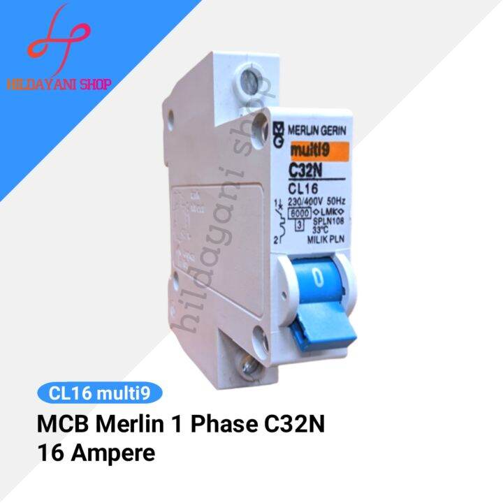 MCB pln Listrik merlin gerin 16 ampere spln c32n spln anti jeglek trip