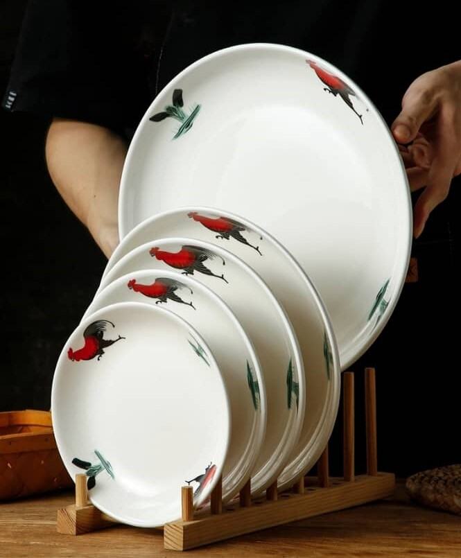 Cock Brand Ceramic Deep Plate (6-10 inches)