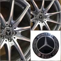 ฝาครอบดุมล้อ BENZ เบนซ์ ช่อมะกอก 75mm. ราคาต่อ 4 ชิ้น สีดำ**การันตีคุณภาพ**