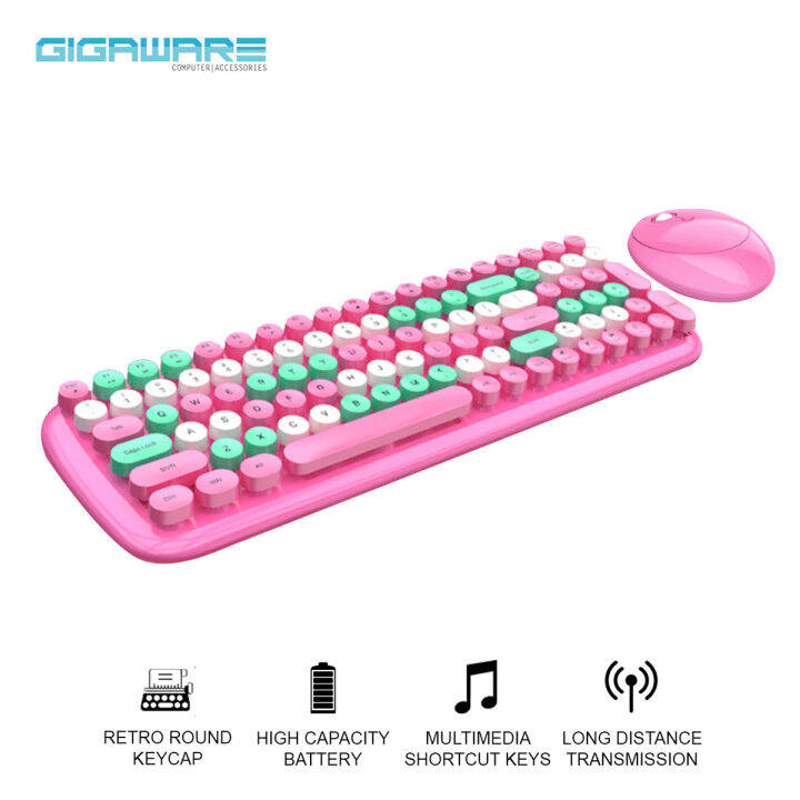 Gigaware Mofii Candy Xr 24g Wireless Keyboard Mouse Combo With 100 Key Round Keycaps Mixed 8834