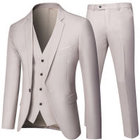 Business Suit Jacket Coat Blazers Trousers Waistcoat Mens Wedding Three Pieces Pants Vest Large Size Professional Suits