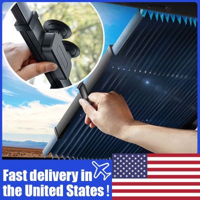 hot【DT】 Car Windshield Sunshade Curtain Retractable Set Front Rear Window Protector UV Reflective Film Covers