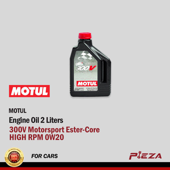 MOTUL Engine Oil 300V Motorsport EsterCore HIGH RPM 0W20 2 Liters