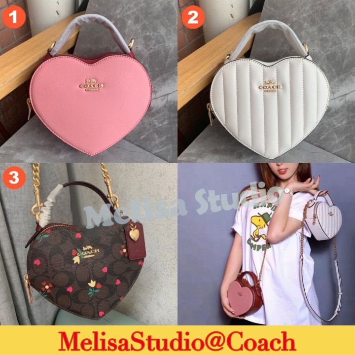 Heart Shaped Crossbody Bag With Quilting - COACH