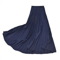 High Waist Women Skirt Casual Vintage Solid Belted Pleated Midi Skirts Lady Fashion Simple dress