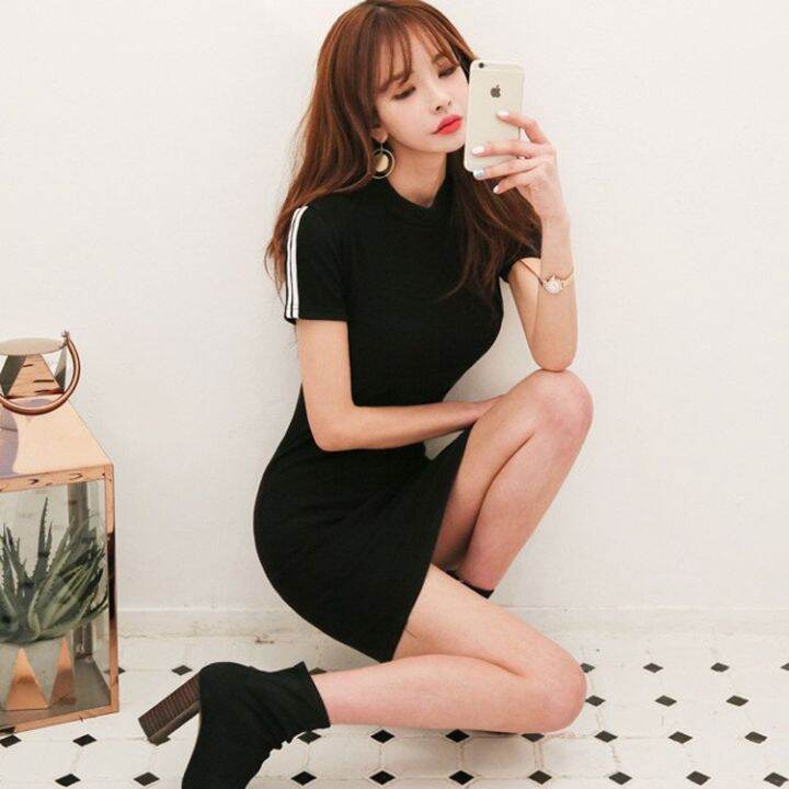 korean-slim-y-sports-casual-women-pencil-dress