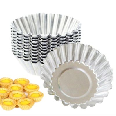 10 Pcs Reusable Stainless Steel Egg Tart Mold Baking Accessories Cookie Pudding Mould Mooncake Mold Pastry Tools