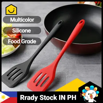 Nipiin 5PCS/SET Silicone Kitchen Utensils Non-Stick Rubber Spatula/Rice  Spoon/Soup Spoon Handle Heat Resistant Food Grade