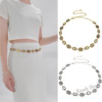 【hot sale】 ✿▪◘ B55 Fashion Vintage Women Mental Belt Waistbands Gold Silver Lady Dress Waist Chain Belt