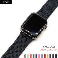 URVOI B ห่วงเดี่ยวถักเปีย8 7 6SE5ยืดได้สายรัดสำหรับ Iwatch 41 45มม Gen.5โพลีเอสเตอร์