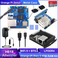 Orange Pi Zero3 4GB 2GB 1GB 1.5GB RAM Allwinner H618 64บิต16MB SPI Flash Dual Band WiFi5 BT5.0 Gigabit LAN Orange Pi Zero 3