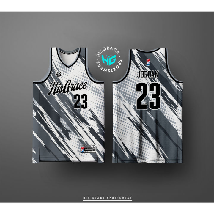 204 HG BASKETBALL GREY CONCEPT FULL SUBLIMATION JERSEY FREE CUSTOMIZE ...