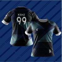 KENZ AW12 - JERSEY BLUE ABSTRACT SPORTWEAR EXCLUSIVE