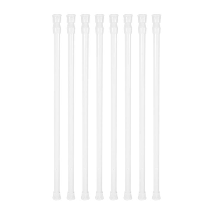 8-small-tension-rods-15-7-inch-to-28-inch-spring-extendable-curtain-curtain-shower-curtain-telescopic-rod-for-kitchen-cabinet-cutlery-closets-and-cabinets-white
