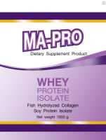 MA PRO Whey Protein Isolate มาโปร เวย์โปรตีน ไอโซเลต ผสมคอลลาเจน 1KG อาหารเสริมเพิ่มกล้ามเนื้อและเพิ่มน้ำหนัก mapro