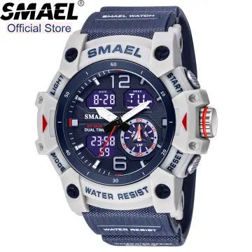 SMAEL Top Brand Sports Men's Watches 8008 Fashion LED Digital Quartz Rubber  Casual Calendar Classic 50M Waterproof Clock Men Watch | Lazada