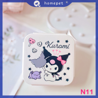 ? Homepet 1PC การ์ตูนกล่องอาหารกลางวันพลาสติก crisper ปิดผนึกฉนวนกันความร้อน flatware กล่องอาหารกลางวัน