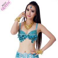 Twinkling Sequined Belly Dance Bra Top Beaded Fe Dancing Costume