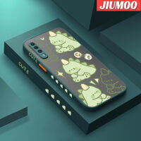 JIUMOO เคส A30s ลาย A50s A50กาแล็คซี่แฟชั่นไดโนเสาร์น่ารักกันกระแทก Frosted เคสนิ่มใส่โทรศัพท์แข็งลายขอบซิลิโคนคลุมทั้งหมดเคสป้องกันเลนส์กล้อง