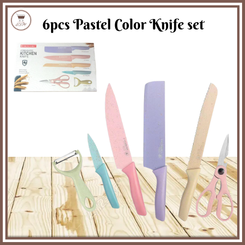 6PCS PASTEL COLOR KNIFE SET/ KNIFE SET/ 6PCS KNIFE SET/ PASTEL COLOR KNIFE SET Lazada PH