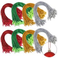 【LZ】▫⊕❏  100pcs Christmas Drop Ornaments String Ribbon Xmas Ball Pendant Hanging Ropes Christmas Decorations for Home Gift Packaging Tag