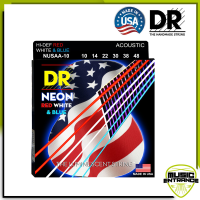 DR Strings สายกีต้าร์โปร่ง Hi-Def NEON USA: Coated Acoustic: 10-48 รับประกัน ของแท้จากอเมริกา 100%