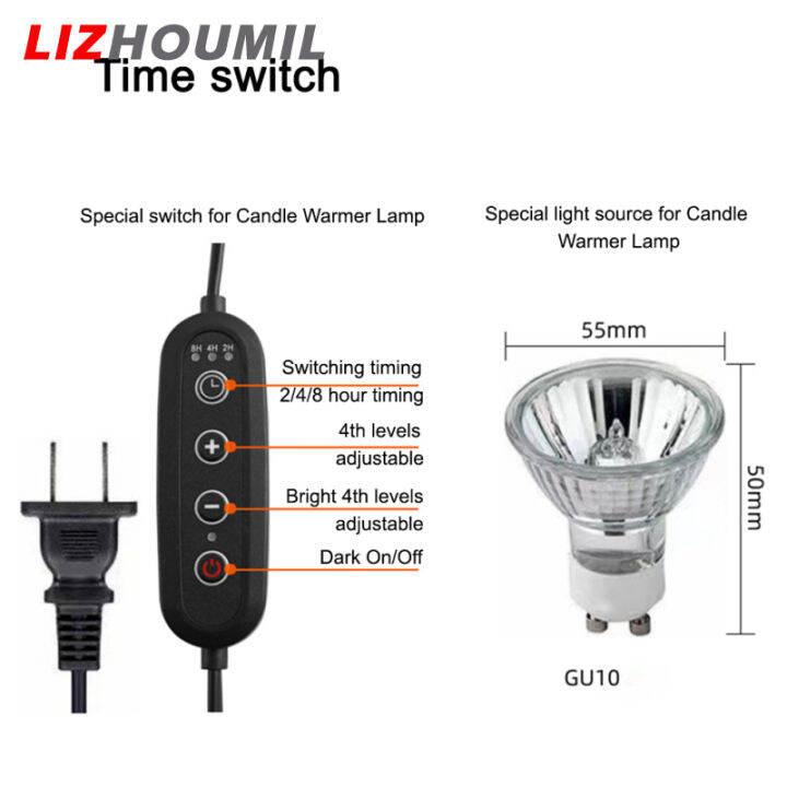 lizhoumil-โคมไฟอุ่นเทียนหรี่ไฟได้เทียนหอมปรับความสูงได้-เทียนหอมปรับอากาศของขวัญวันวาเลนไทน์